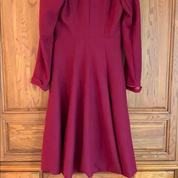 NWT Collectif Village Long Deep Red Peacoat - Picture 5 of 8